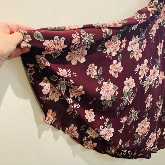 TORRID Sz 4 Vanity Chiffon A-Line Floral Petticoat Lined Elastic Waist Skirt NEW - Picture 7 of 13
